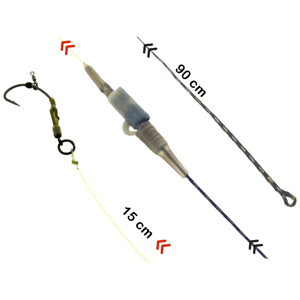 PB Products Ready2Go Clip SR Leader 90 / Ronnie Rig Stiff Weed