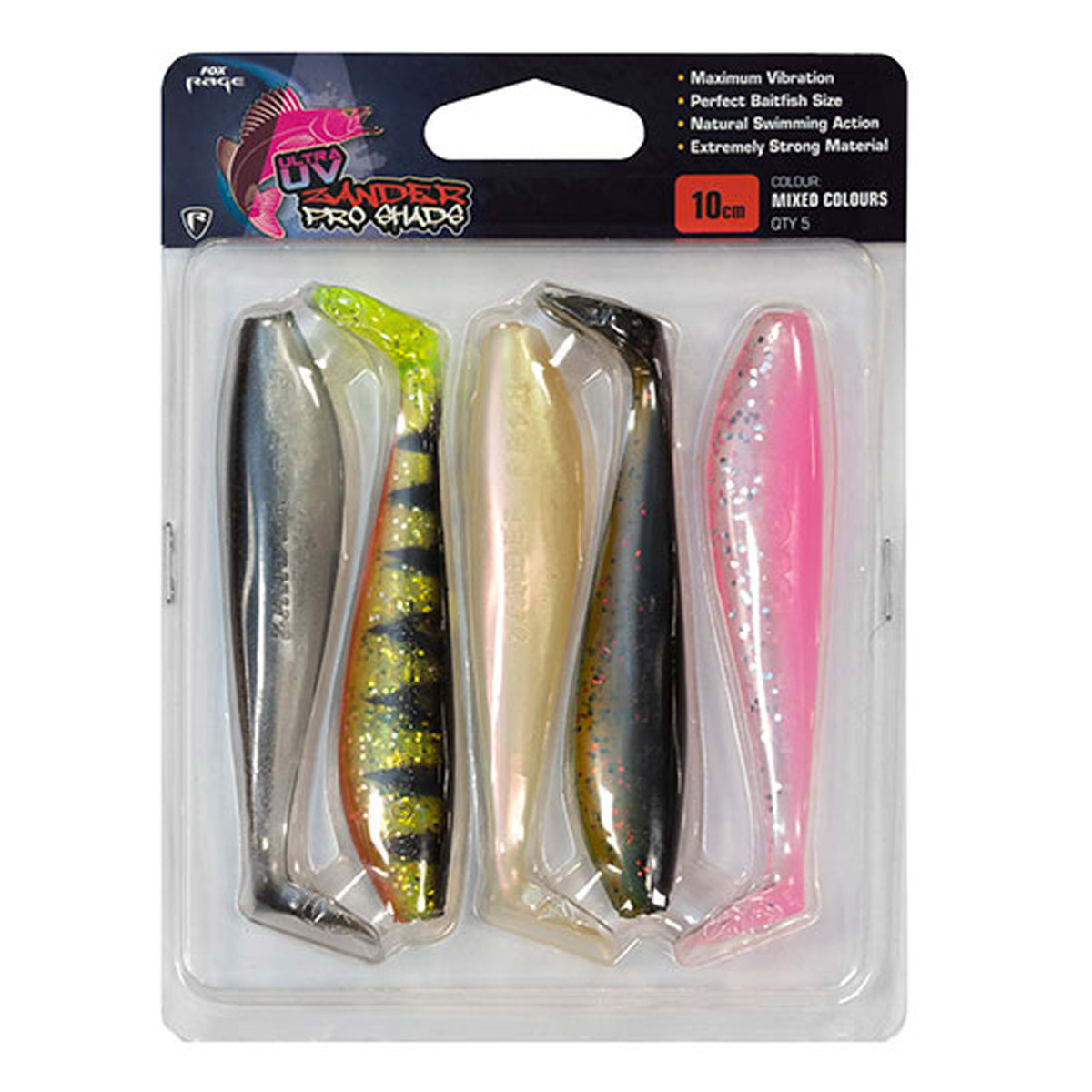 Zander Pro Shad UV Mixed Colour Pack