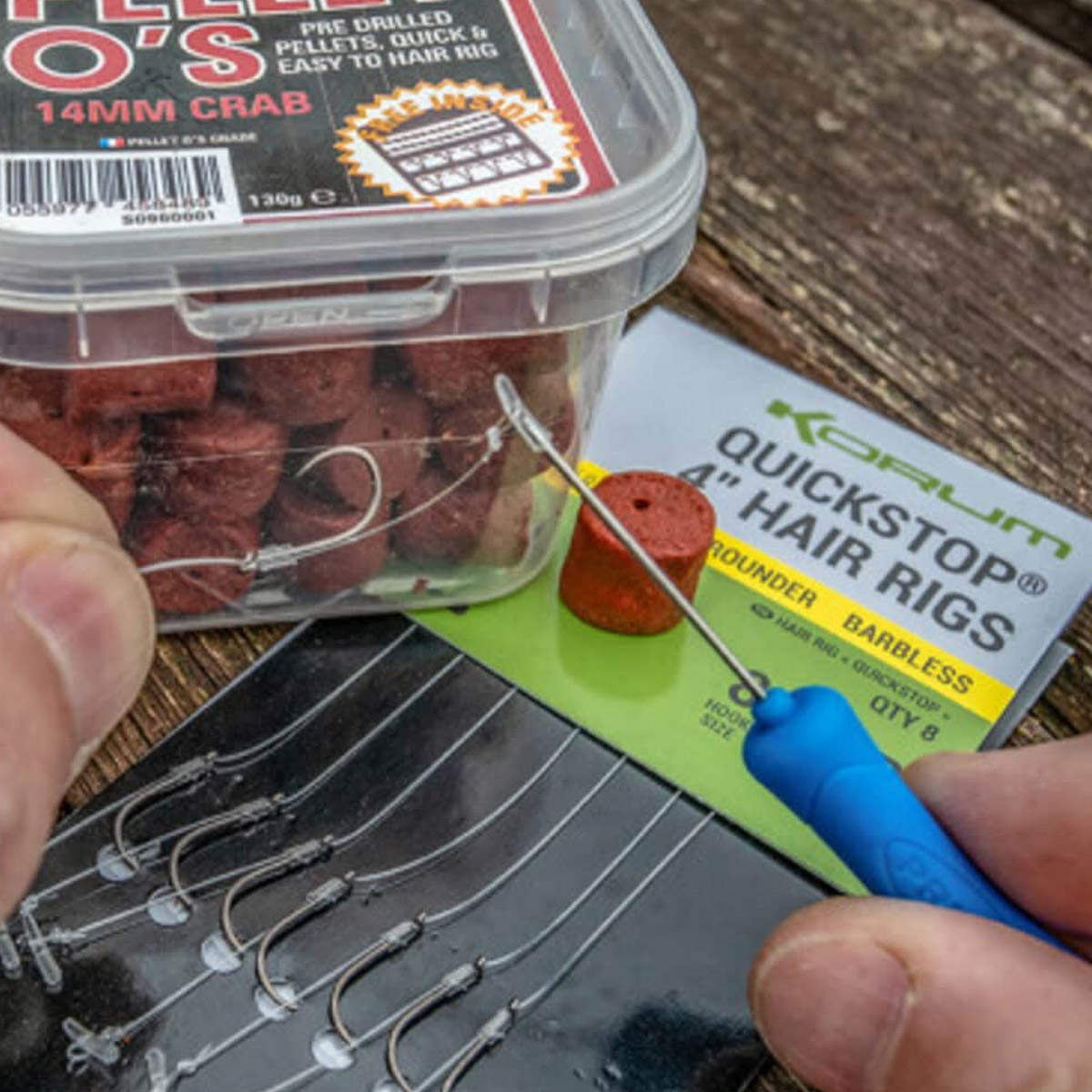 Korum Supersteel Big Fish Quickstop Barbless Hair Rigs 15"