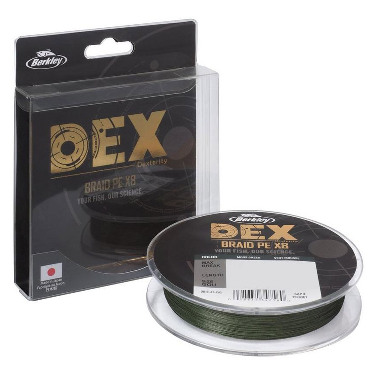 Berkley Dex Braid X8 150 Meter Moss Green