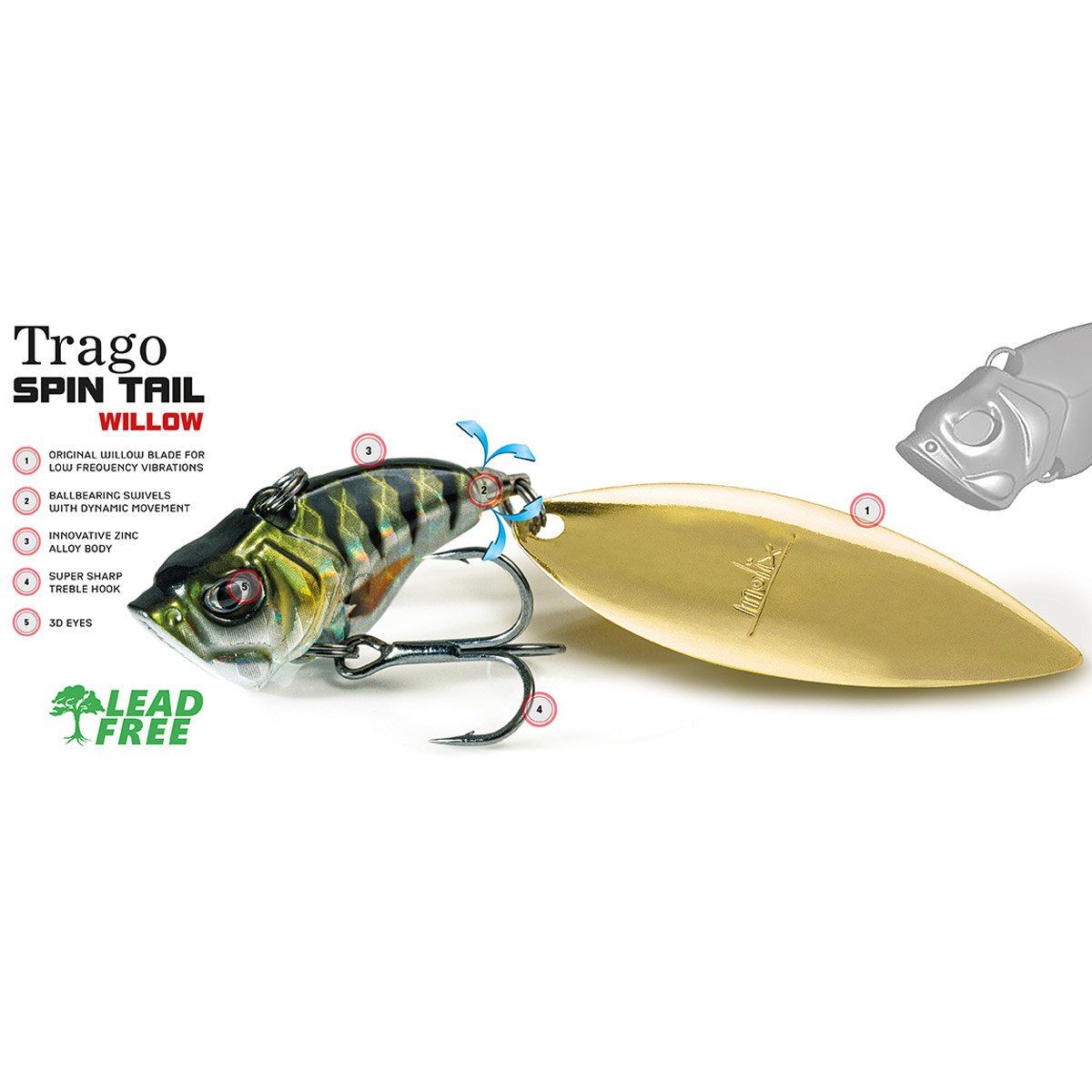 Molix Trago Spin Tail Willow 14 gram