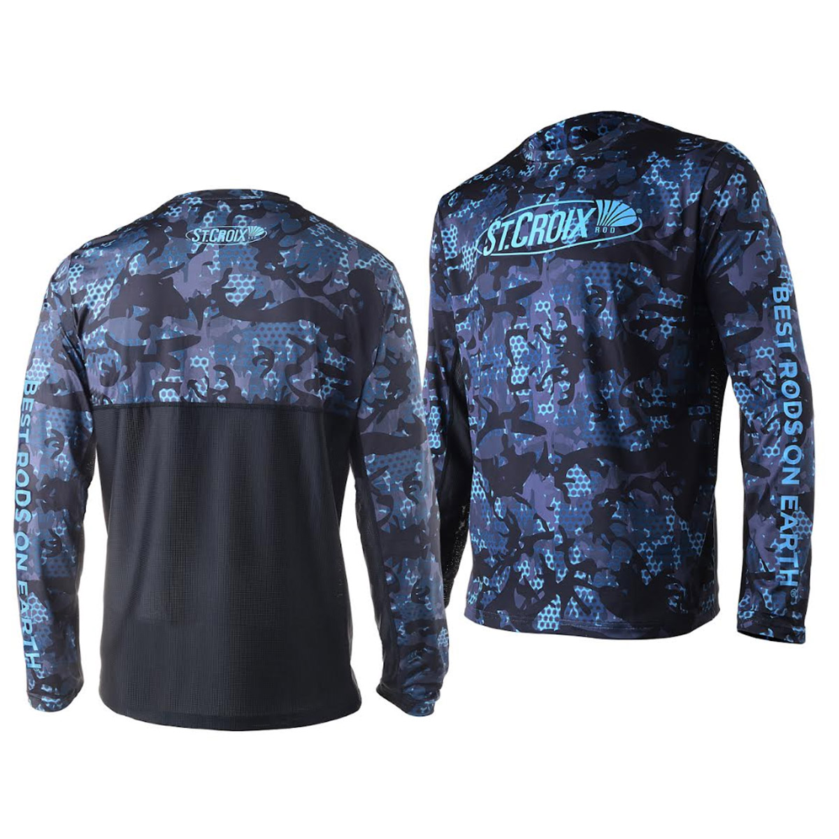 St Croix Tournament UV Shirt Camo Blue