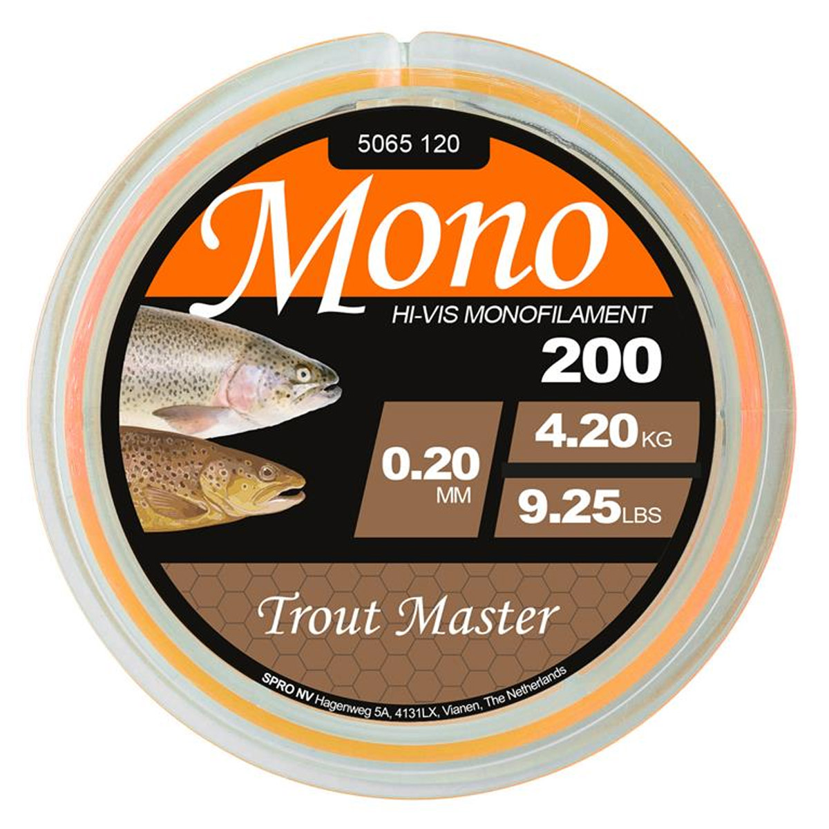 Spro Trout Master Hi-Vis Mono Orange 200 Meter