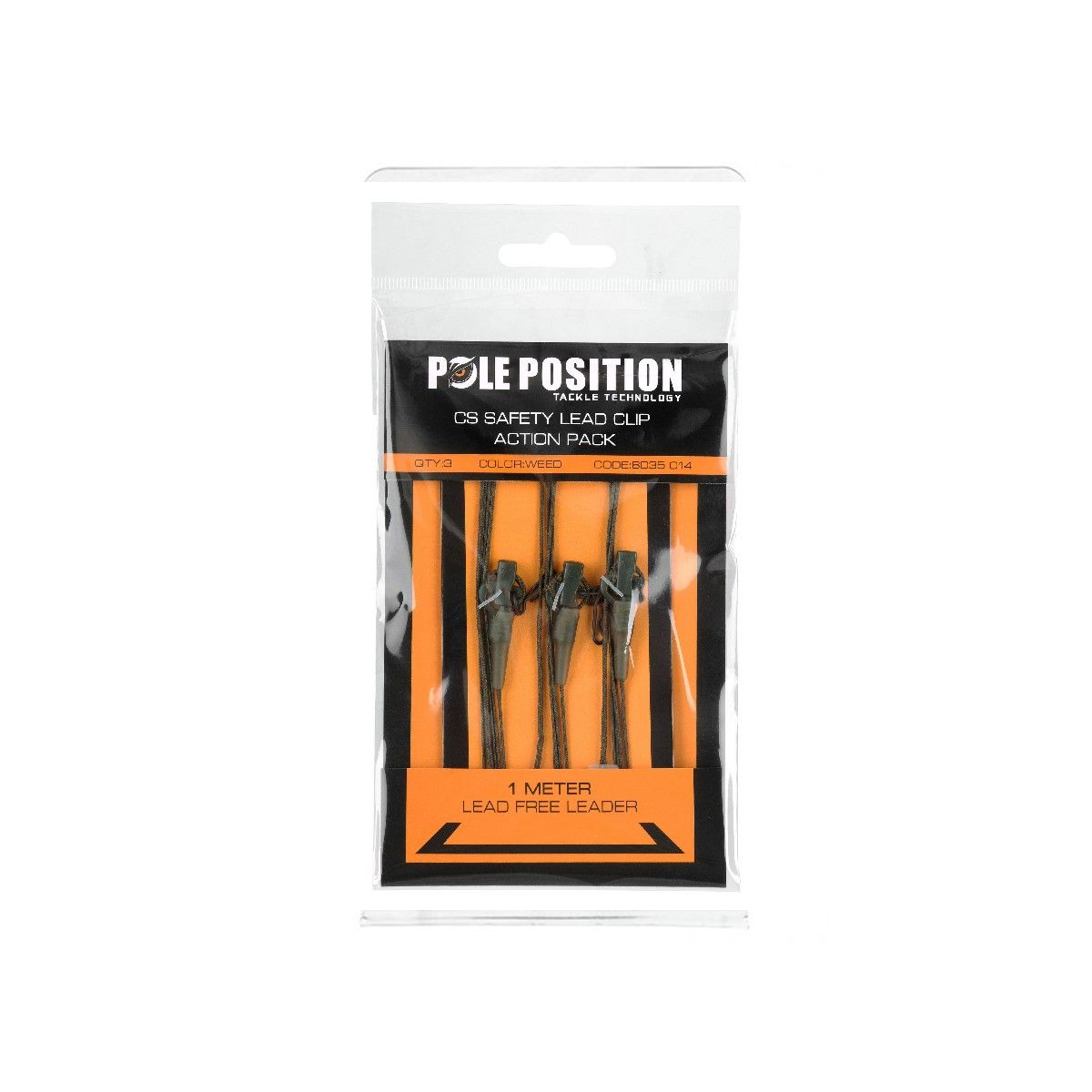 Pole Position Cs Safety Lead Clip Set + Leader 45lb