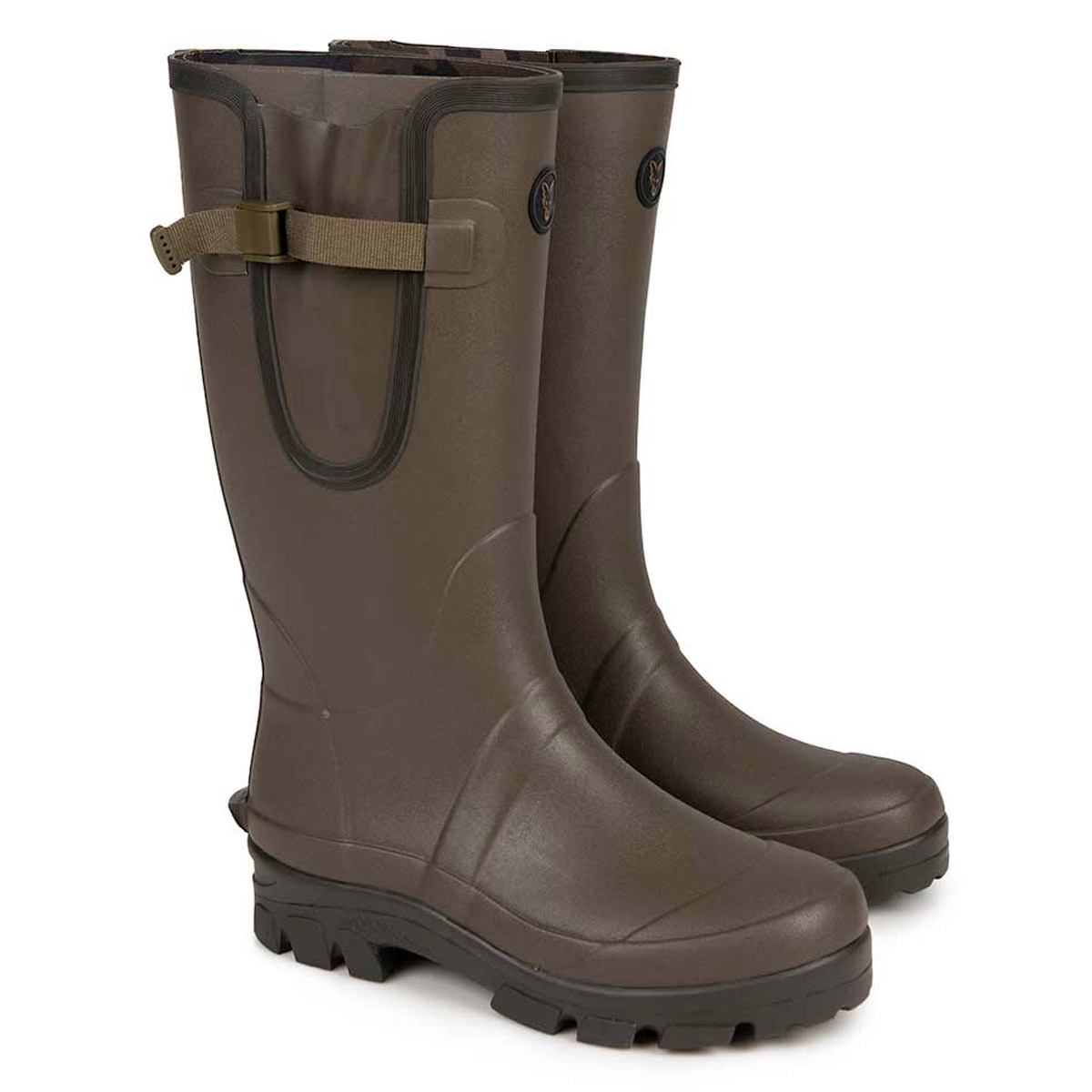 Fox Neoprene Lined Camo / Khaki Rubber Boots