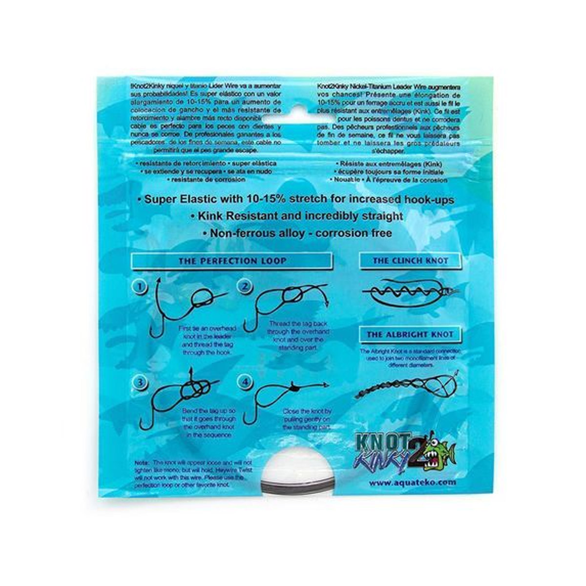 KNOT 2 KINKY SEVEN-STRAND NICKEL-TITANIUM-LEADER 3 Meter