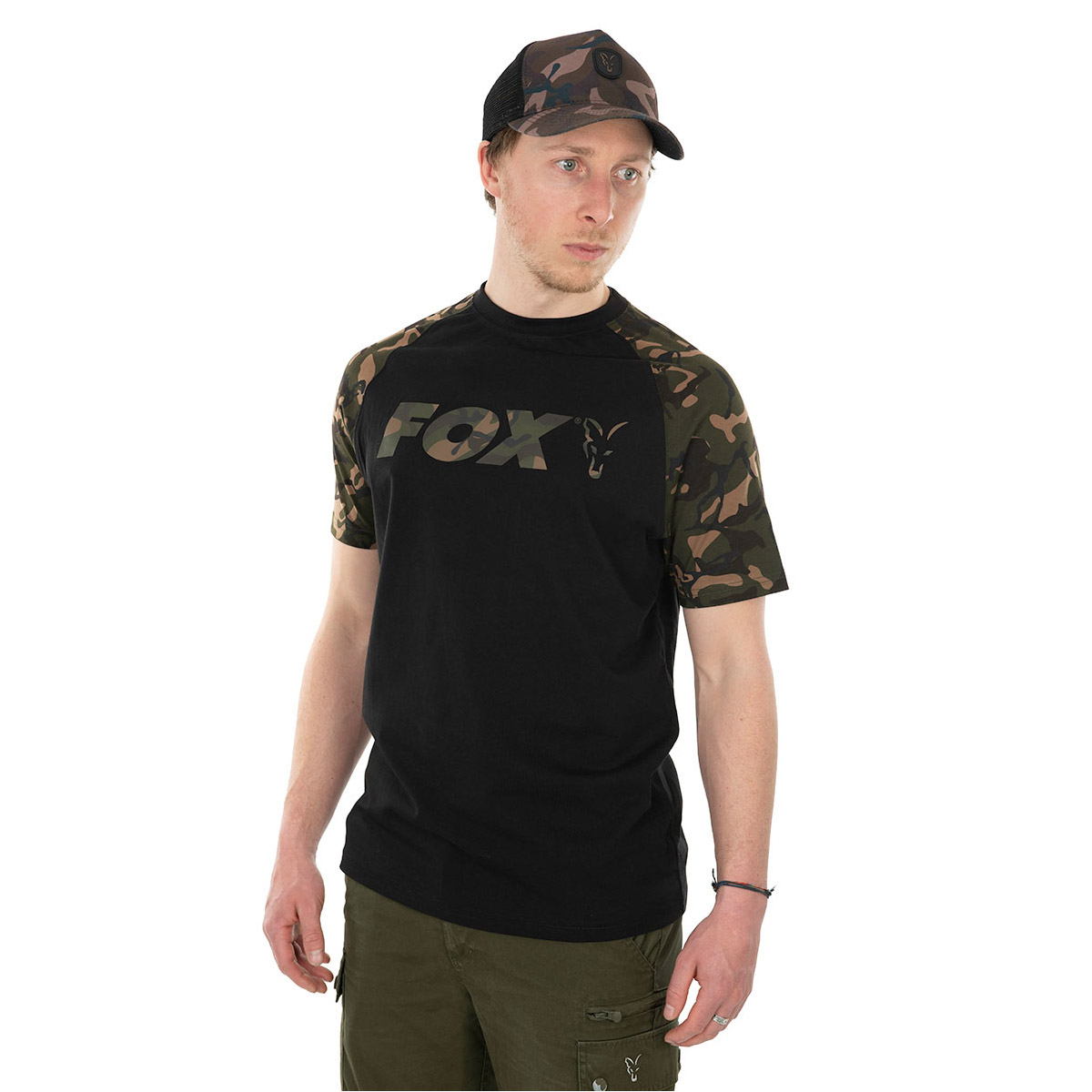 Fox RAGLAN T-SHIRT BLACK/CAMO