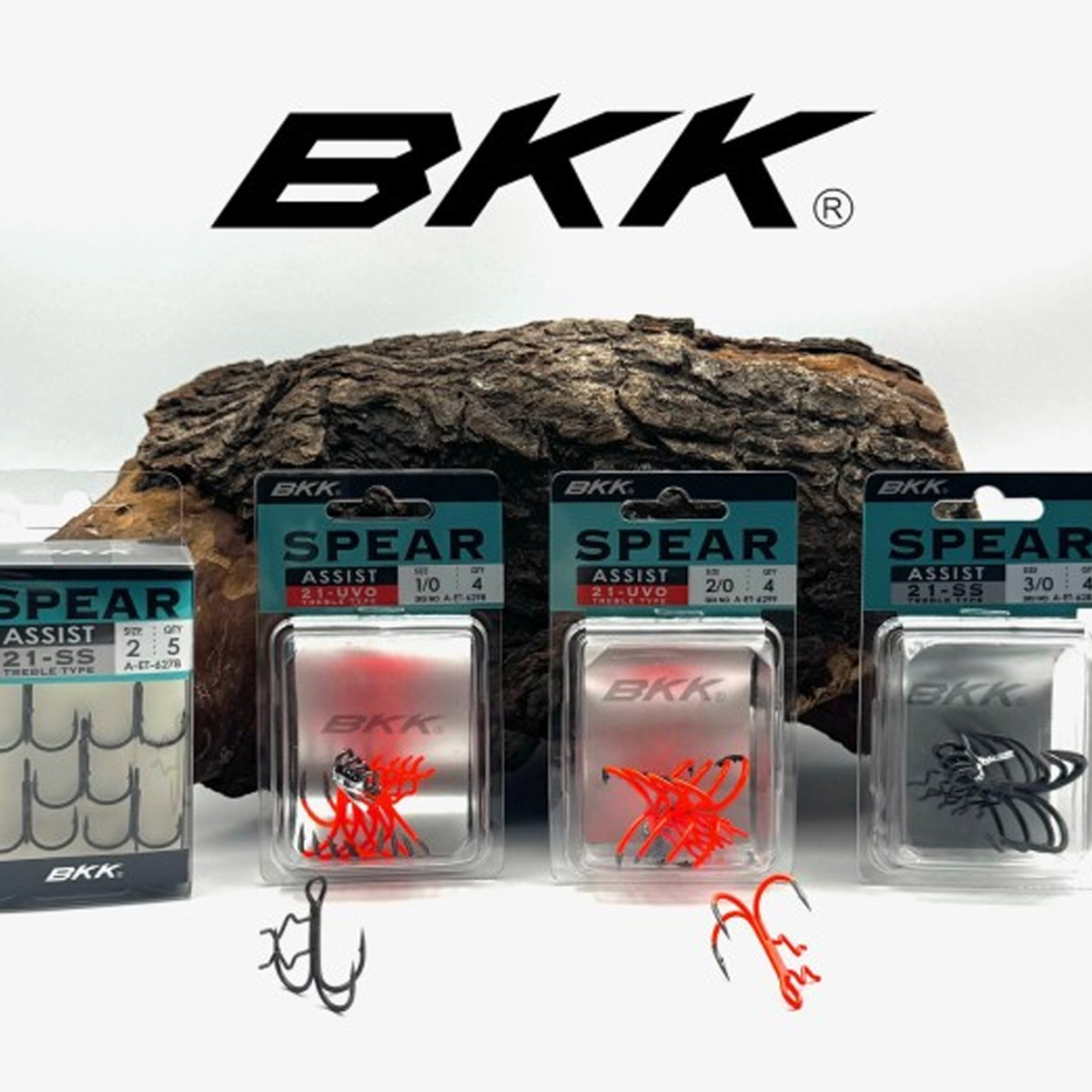BKK Spear-21 UVO Assist Treble Hooks
