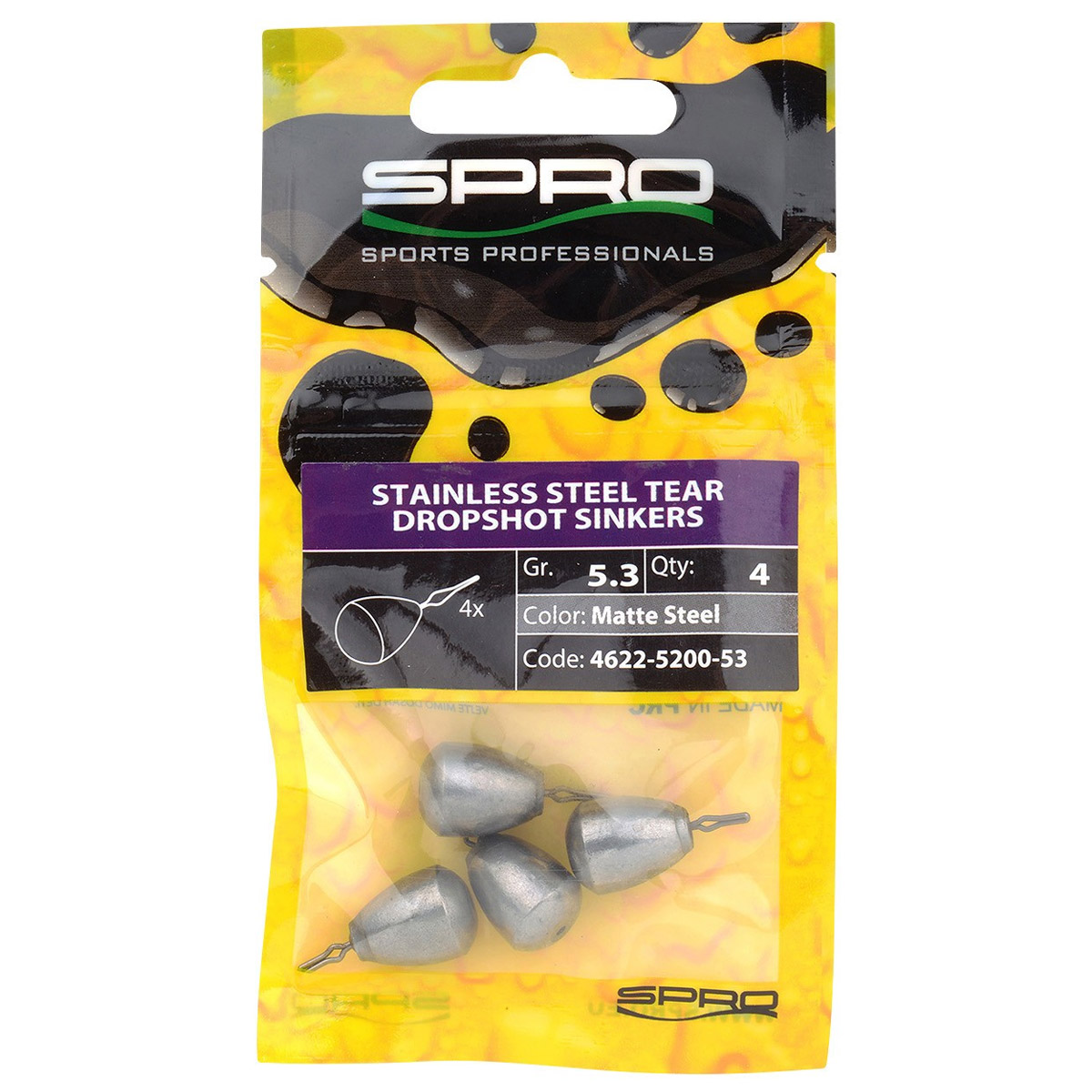 Spro Stainless Steel Tear Dropshot Sinkers