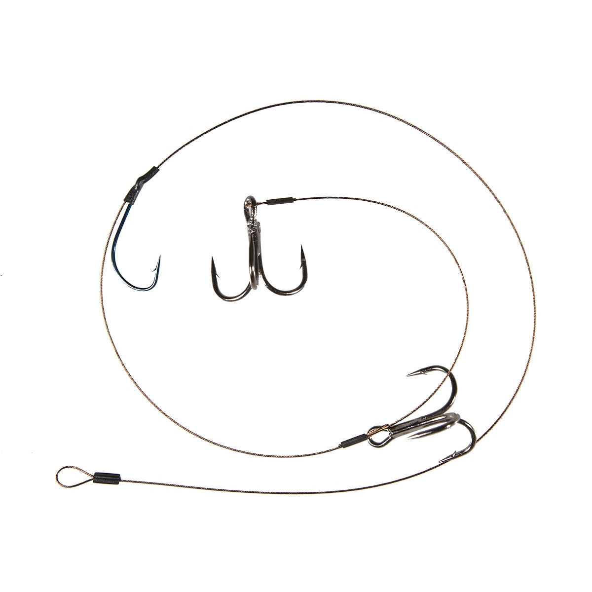 Dragon Treble Hook Deadbait Leader 50CM 18KG Size 2