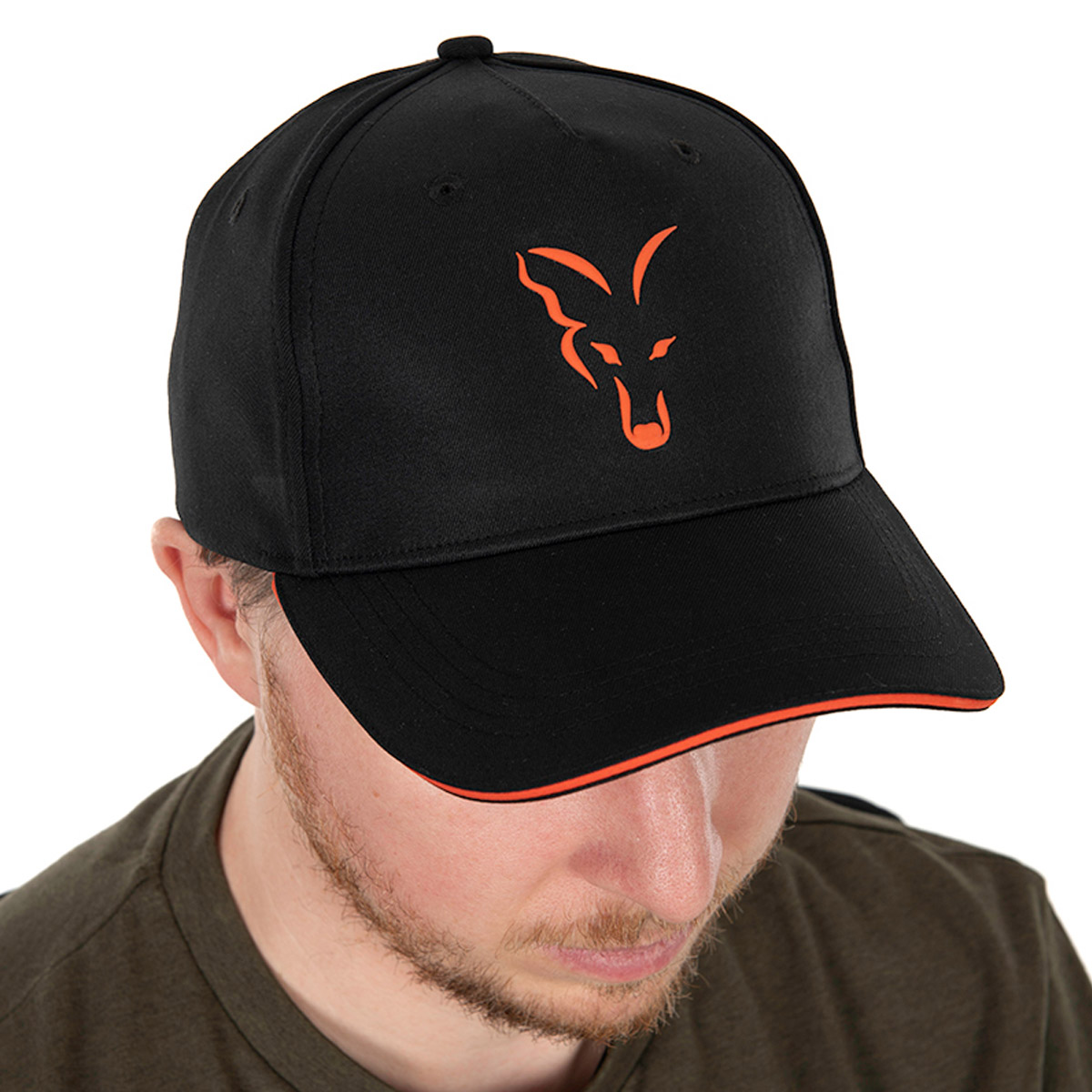 Fox Baseball Cap Black & Orange