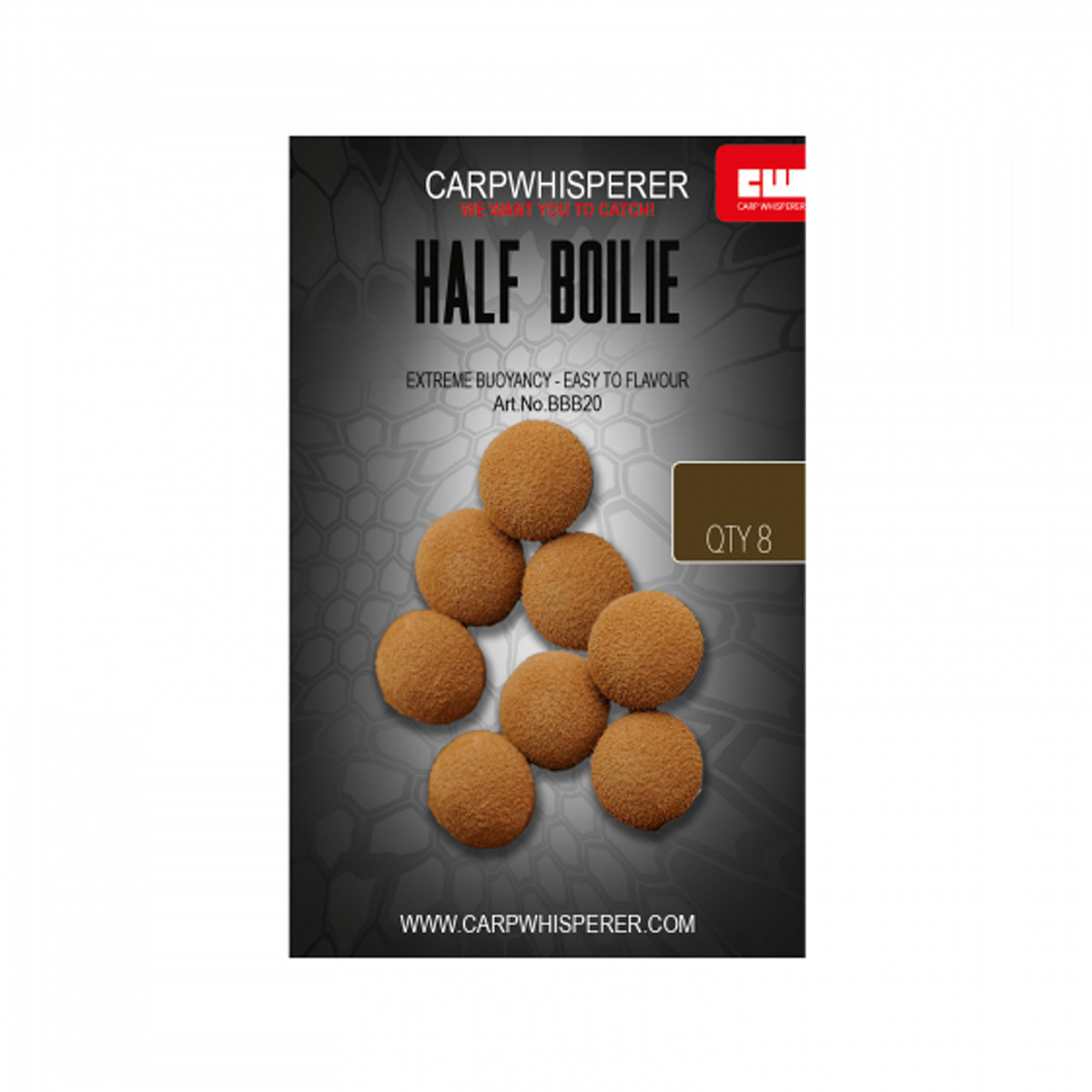 Carp Whisperer - Half Boilie - Brown