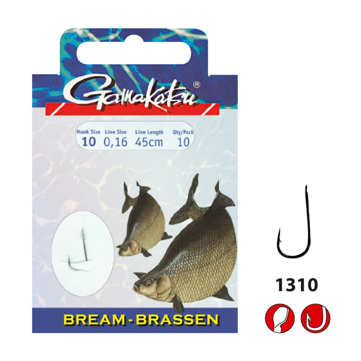 Gamakatsu Hakenboekje BKS 1310 Nikkel Bream 45 cm