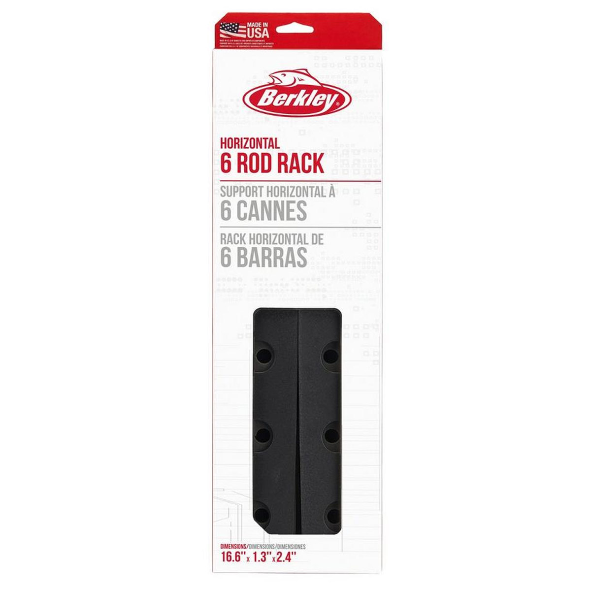 Berkley Horizontal 6 Rod Rack