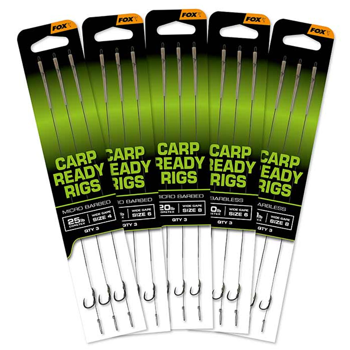 Fox Eos Barbless Ready Rigs - X3 Wide Gape