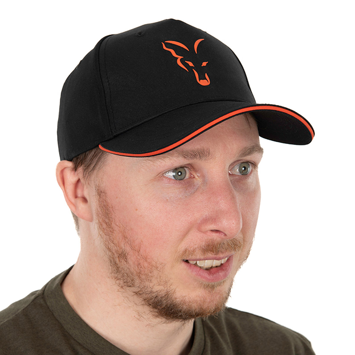 Fox Baseball Cap Black & Orange