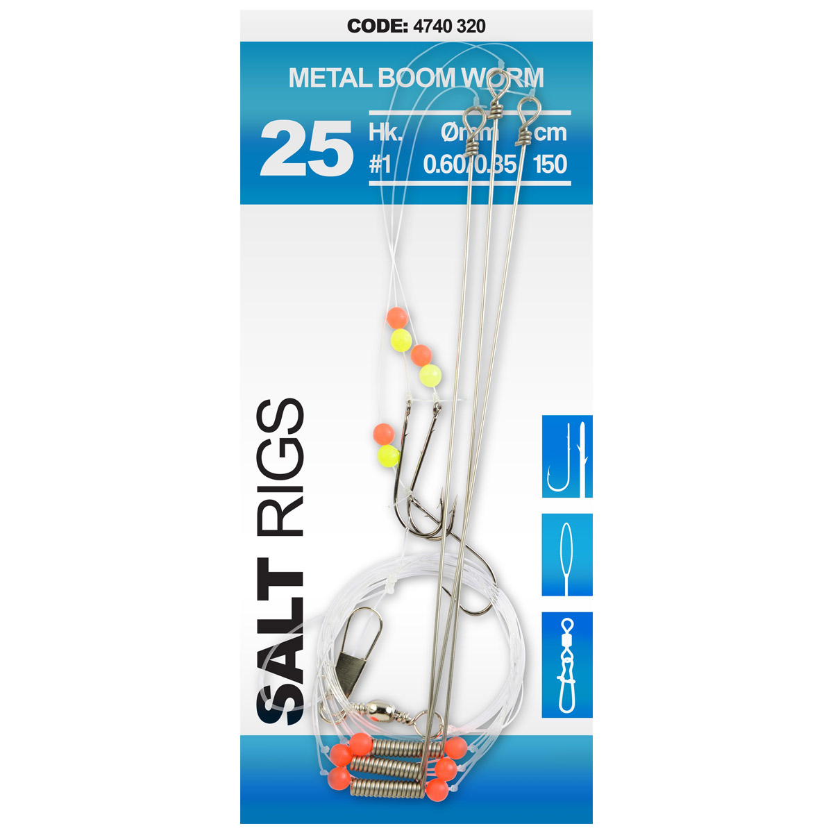 Spro 25 Salt Rig Metal Boom Worm