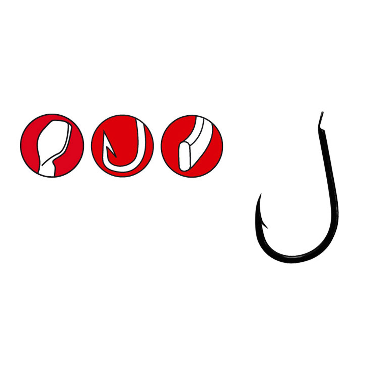 Gamakatsu Haken Power Carp Flatted Eye