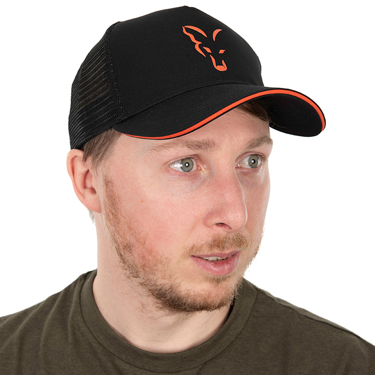 Fox Trucker Cap Black & Orange