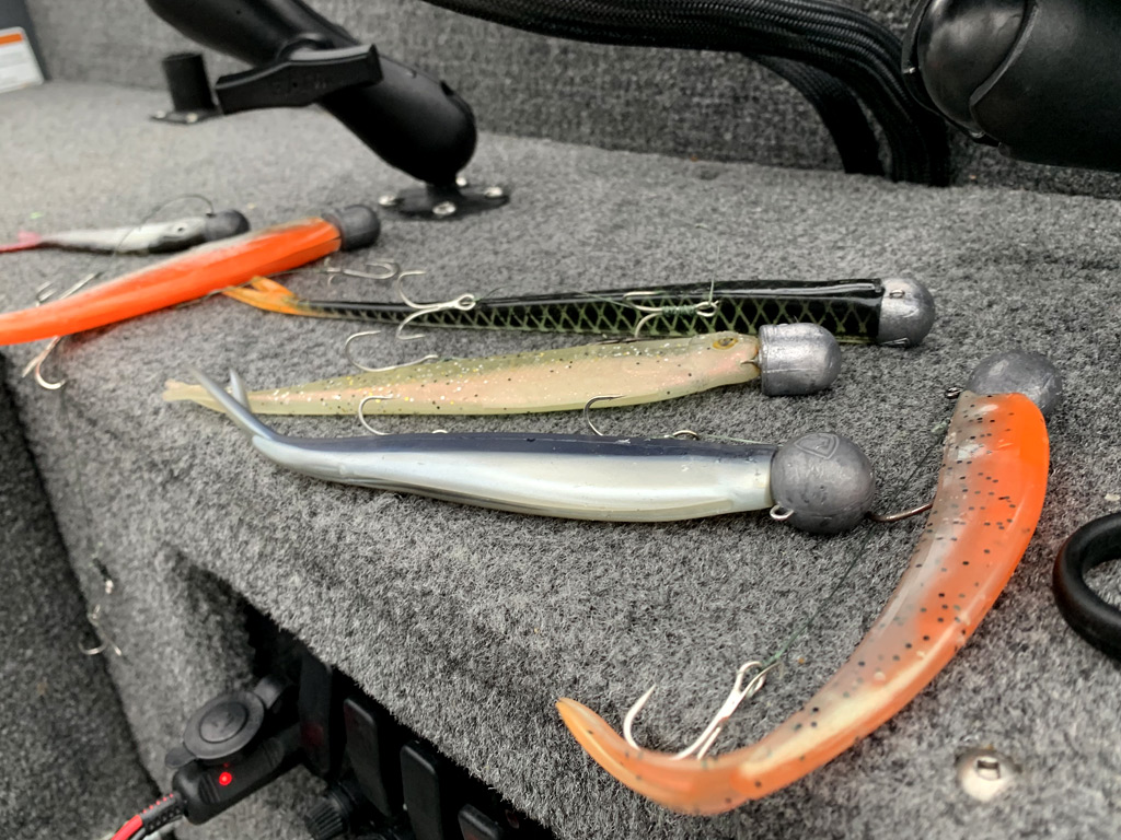 Shads voor het pelagisch vissen op snoek en snoekbaars