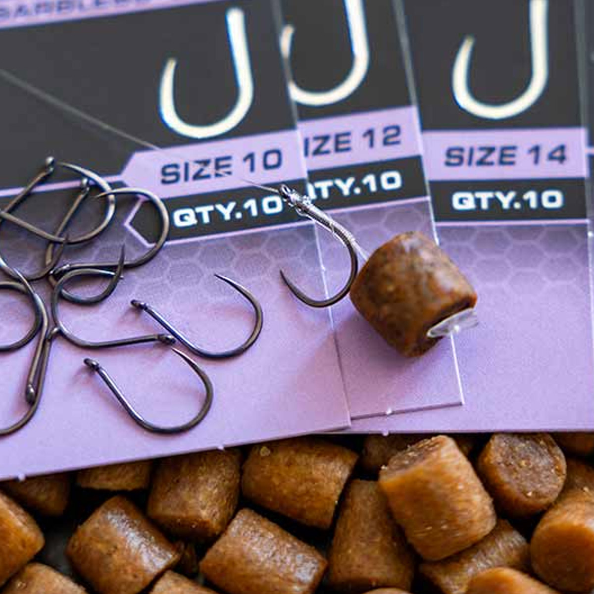 Matrix X9 Carp Wide Gape Hooks - Barbless Eyed