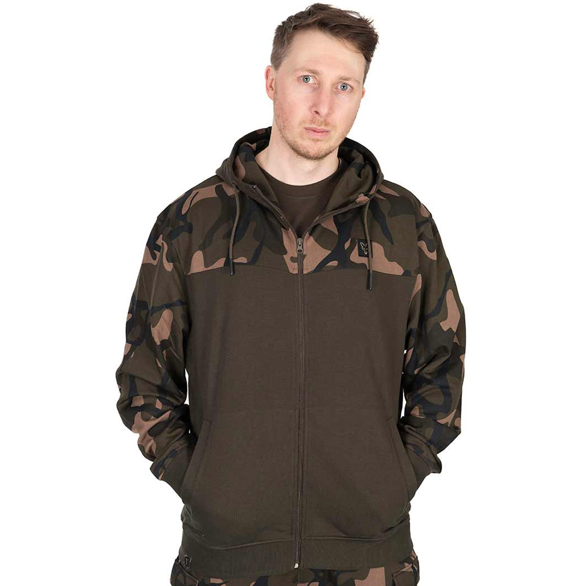 Fox Light Weight Khaki/Camo Split Zip Hoody