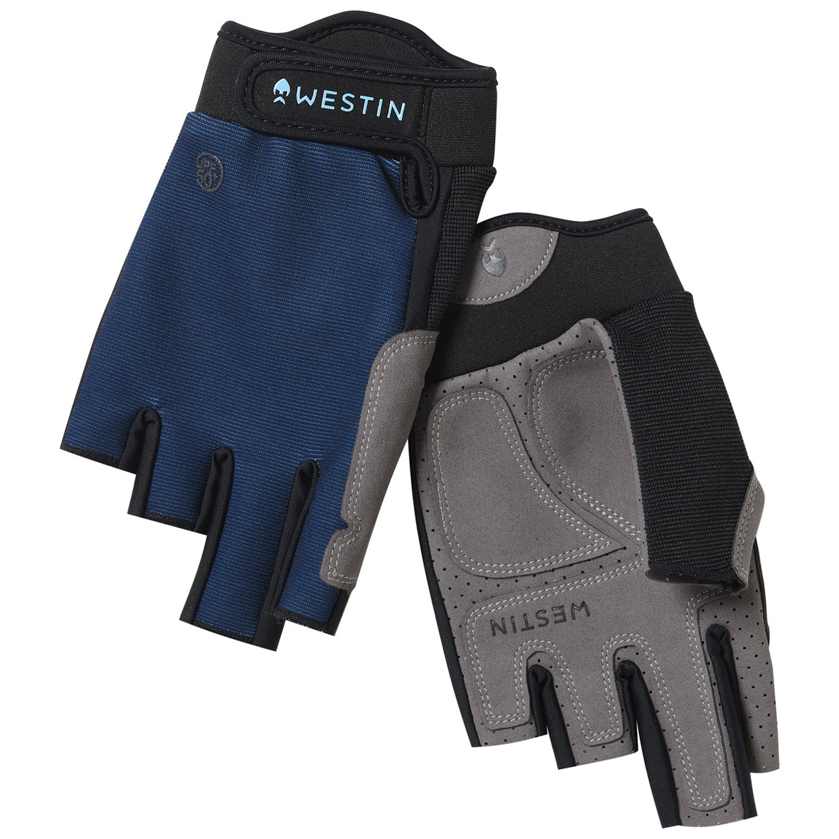 Westin Drip UPF Half Finger Glove Petrol Blue