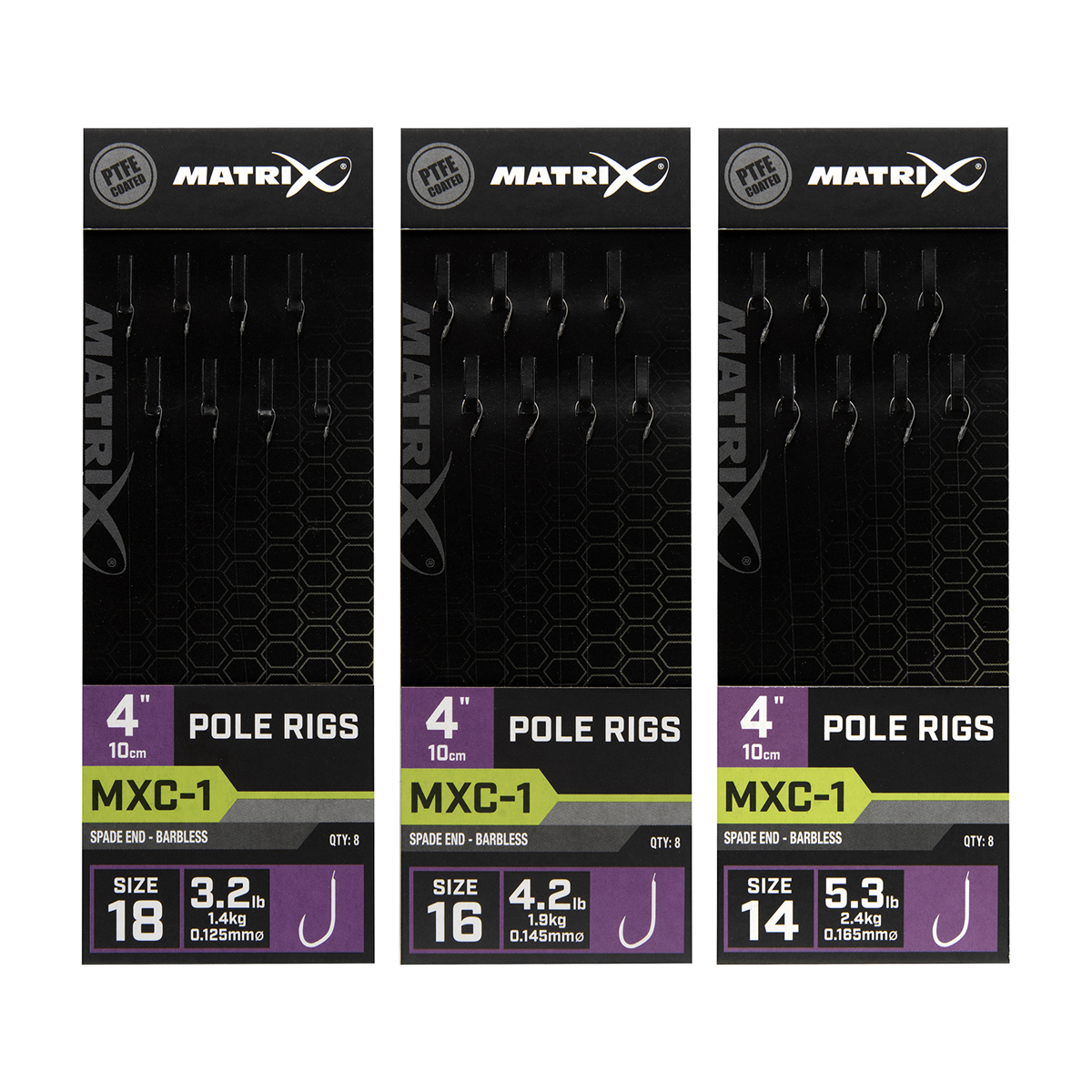 Matrix MXC-1 4" Barbless Pole Rigs