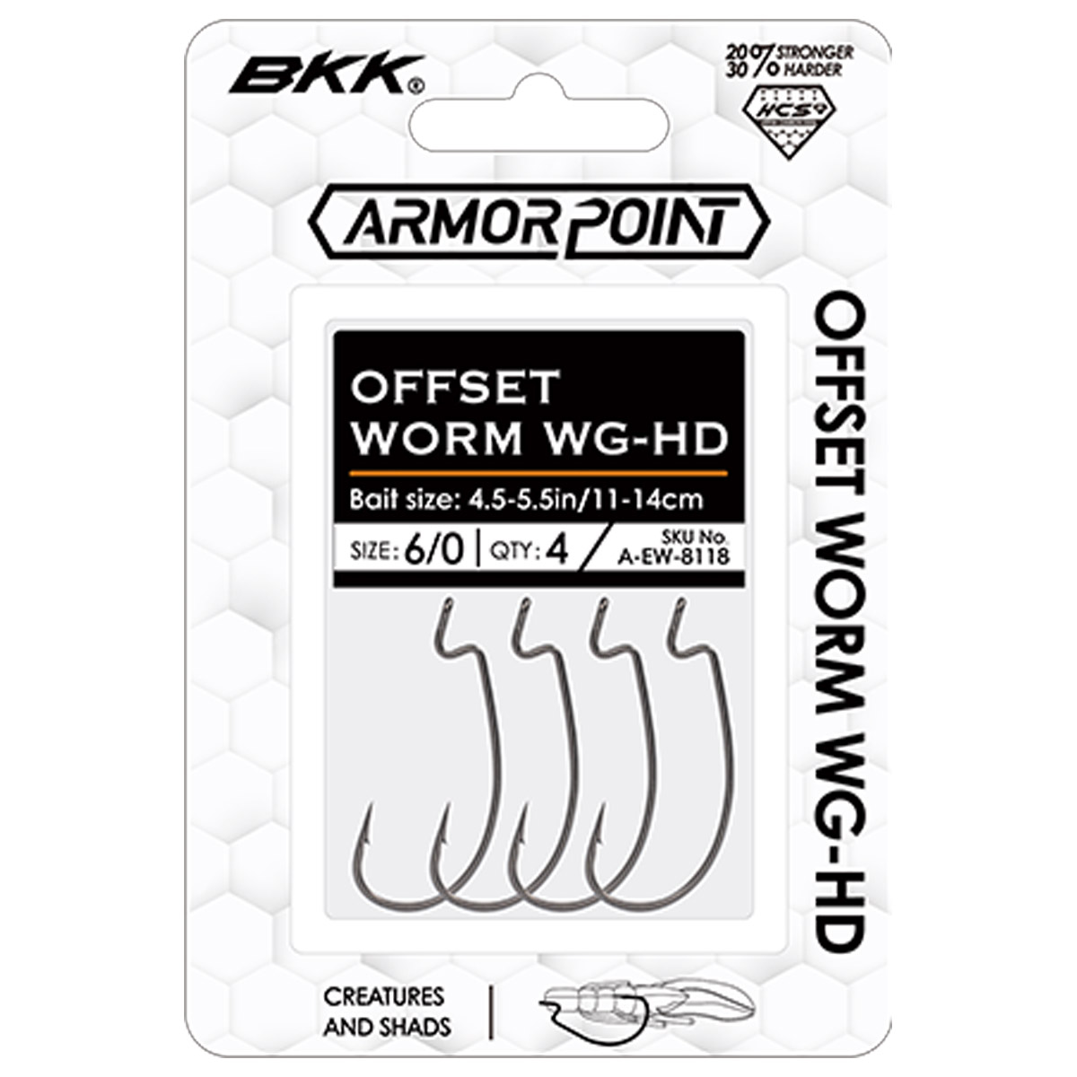 BKK Armor Point Offset Worm WG HD Hook