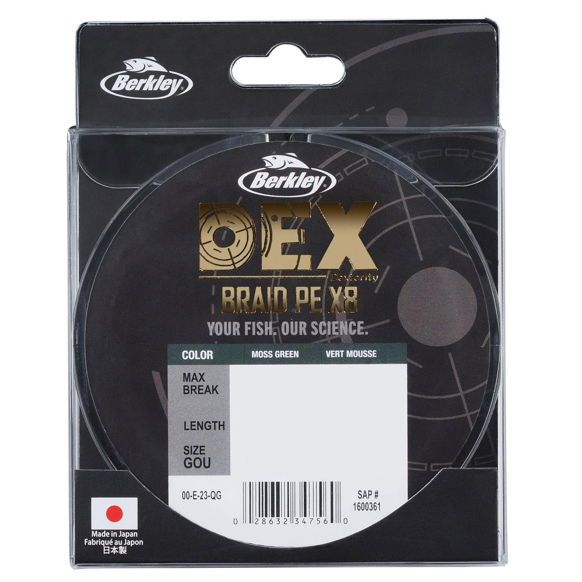 Berkley Dex Braid X8 150 Meter Moss Green