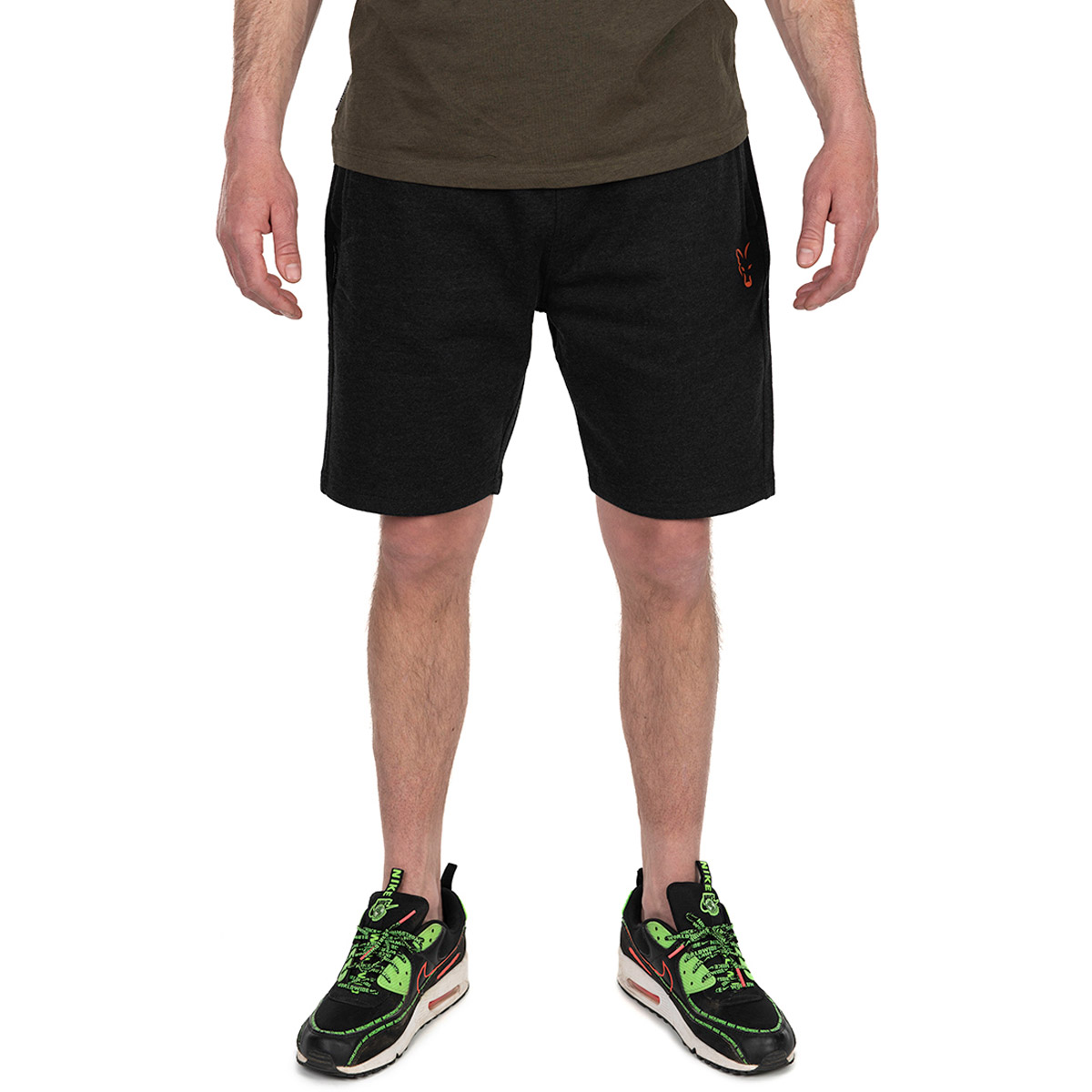 Fox Collection Lightweight Jogger Short Black & Orange