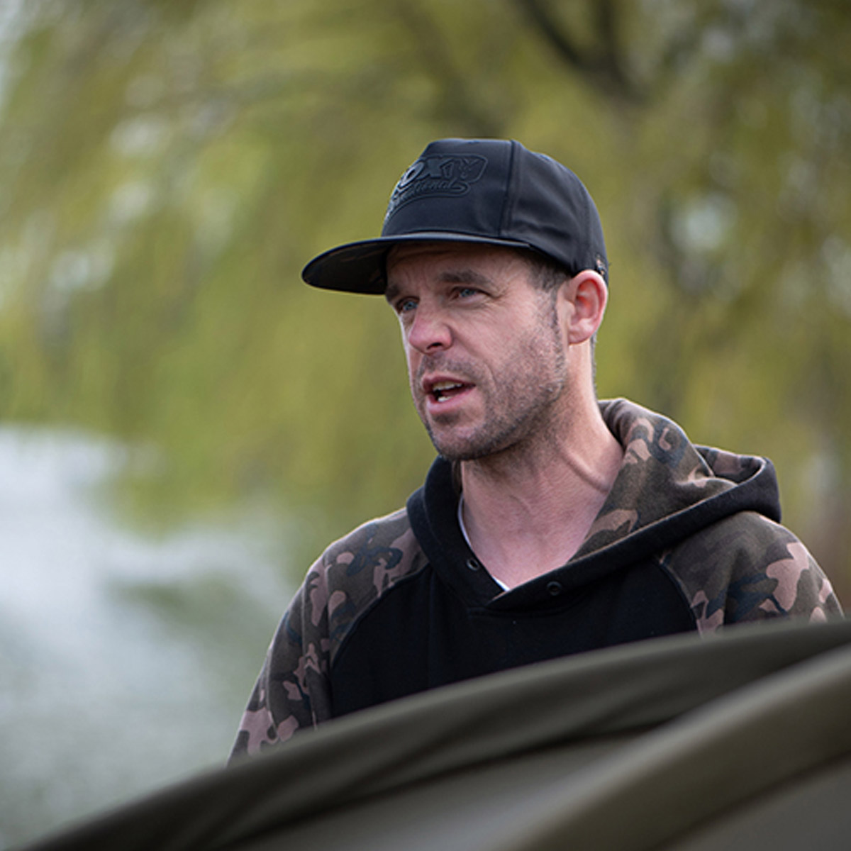 Fox Black Camo Snapback Hat